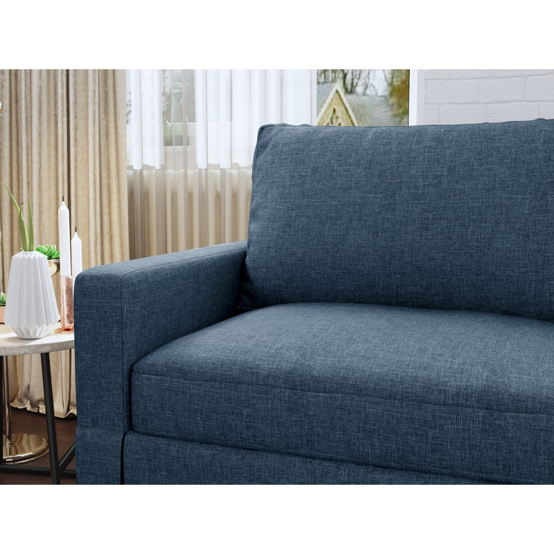 Upholstered 70'' Sofa, Steel Blue 100% Polyester