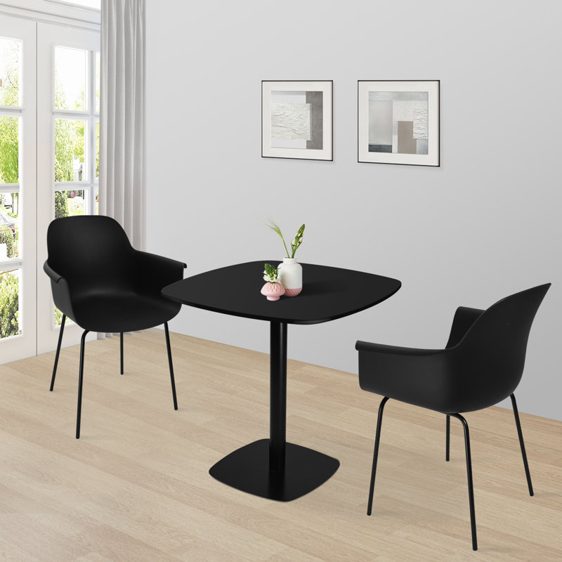Table de salle à manger 27,56 "piédestal, Noir