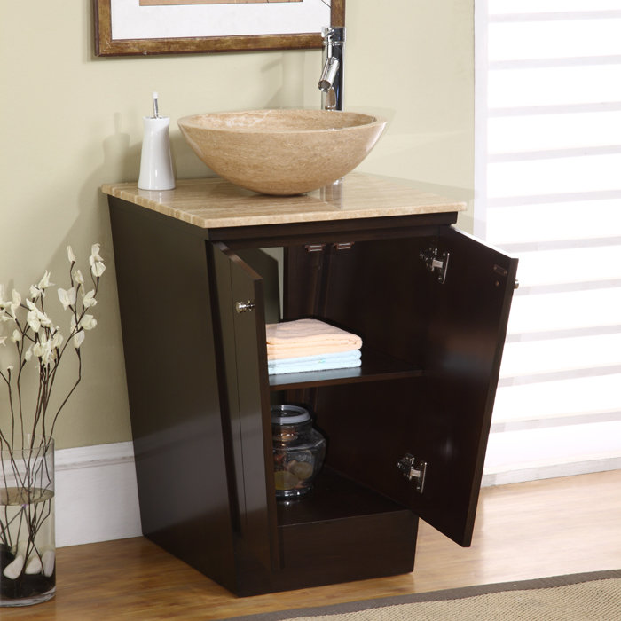 Moorhouse 22'' Single Bathroom Vanity with Stone Top