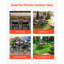 Rectangular Metal Outdoor Dining Table With Umbrella Hole , 96.5cm W 149.9cm D