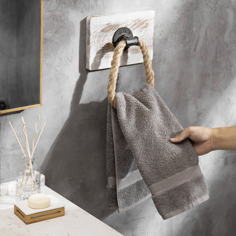 Wall Mounted Rope Towel Ring, Beige