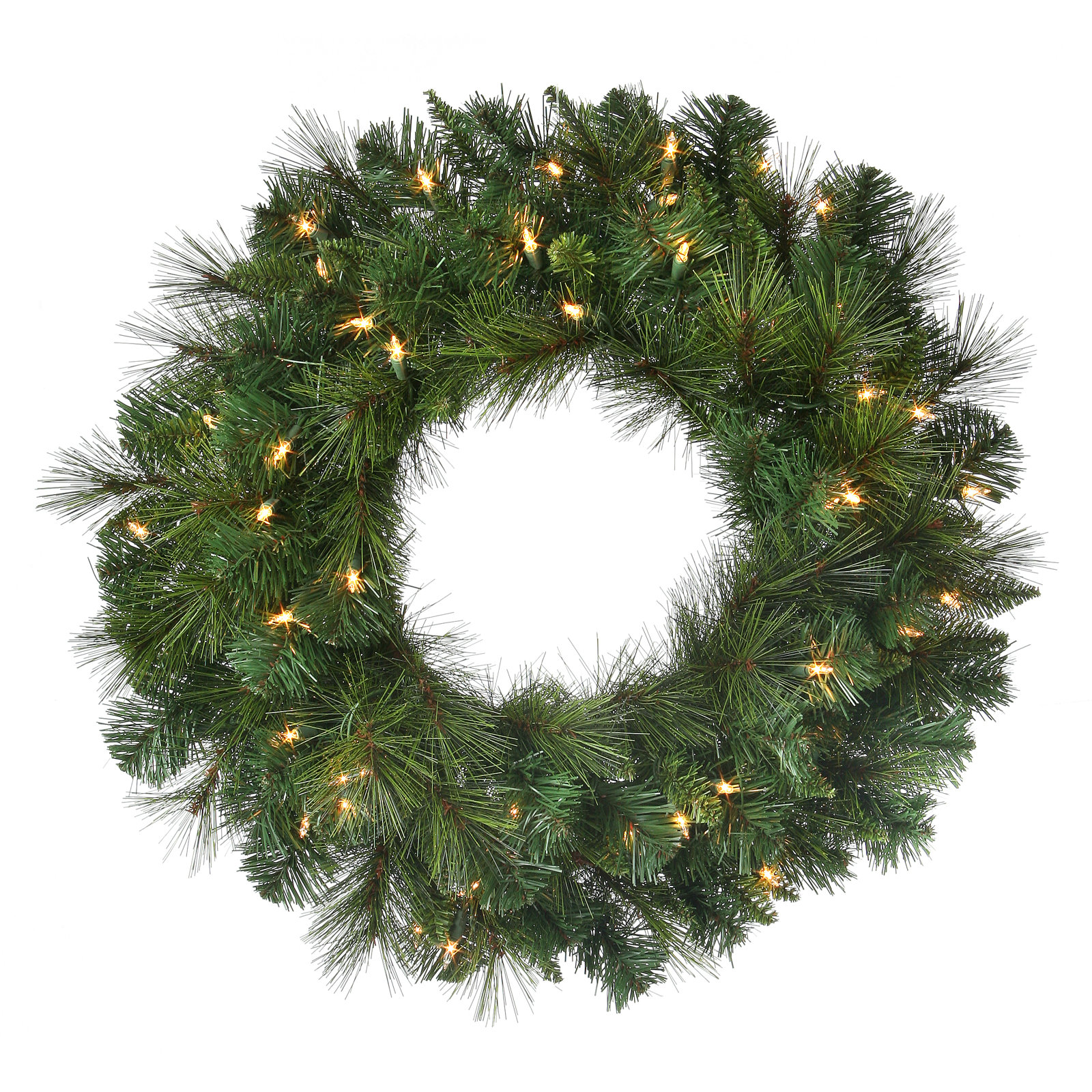The Twillery Co.® Surrey 60" Pre-Lit Wreath, 24" H x 24" W x 4" D