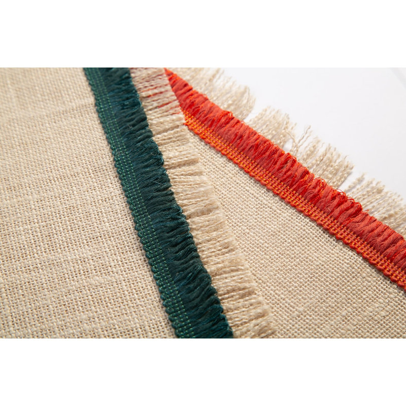 Fringe Jute Placemat, Orange
