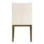 Ensemble de deux chaises d'appoint en cuir blanc et brun