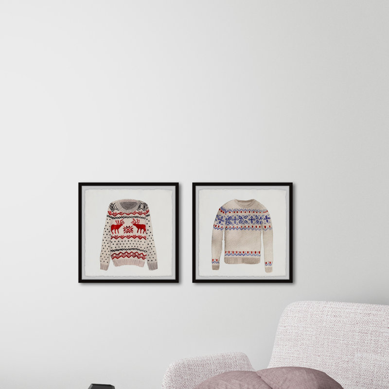 Chandails de Noël Diptyque, H 12 po x l 12 po x P 1,5 po