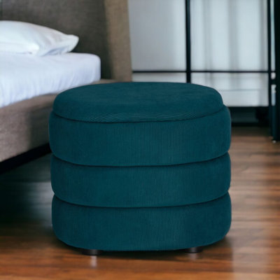 Soft Velvet Round or Oval Ottoman Storage Vanity Chair