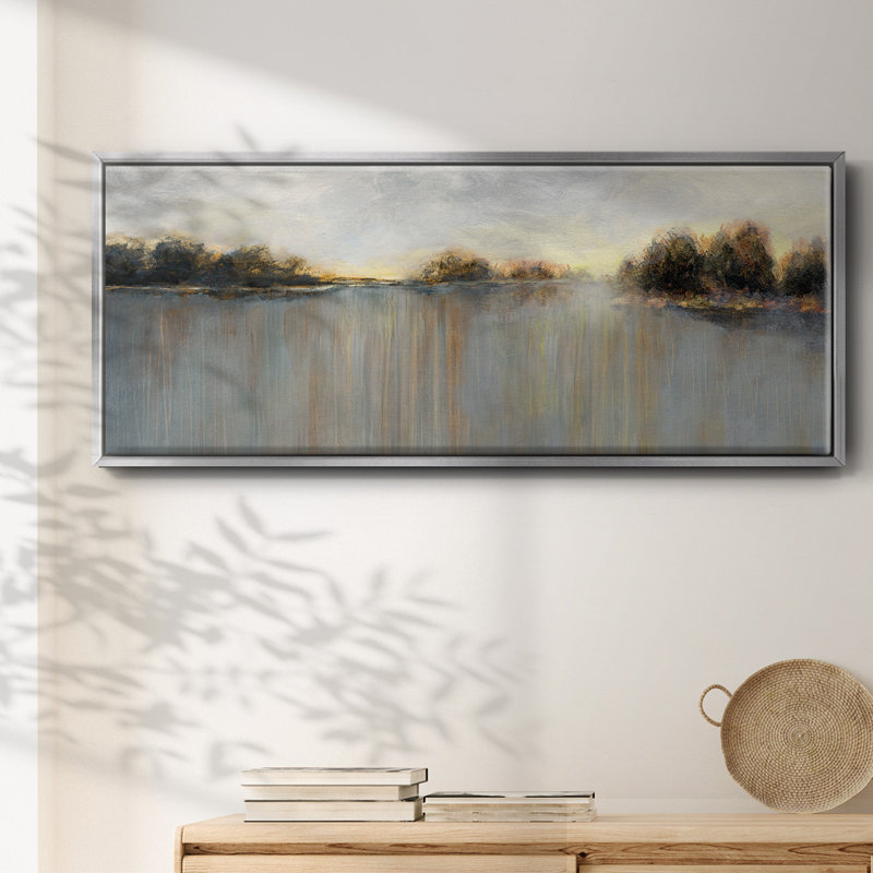 Rain at Dawn- Framed Canvas, 20" H x 50" W
