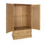 Pursley 2 Door, 1 Drawer Wardrobe, Pine Antique Wax, Country Farmhouse Design