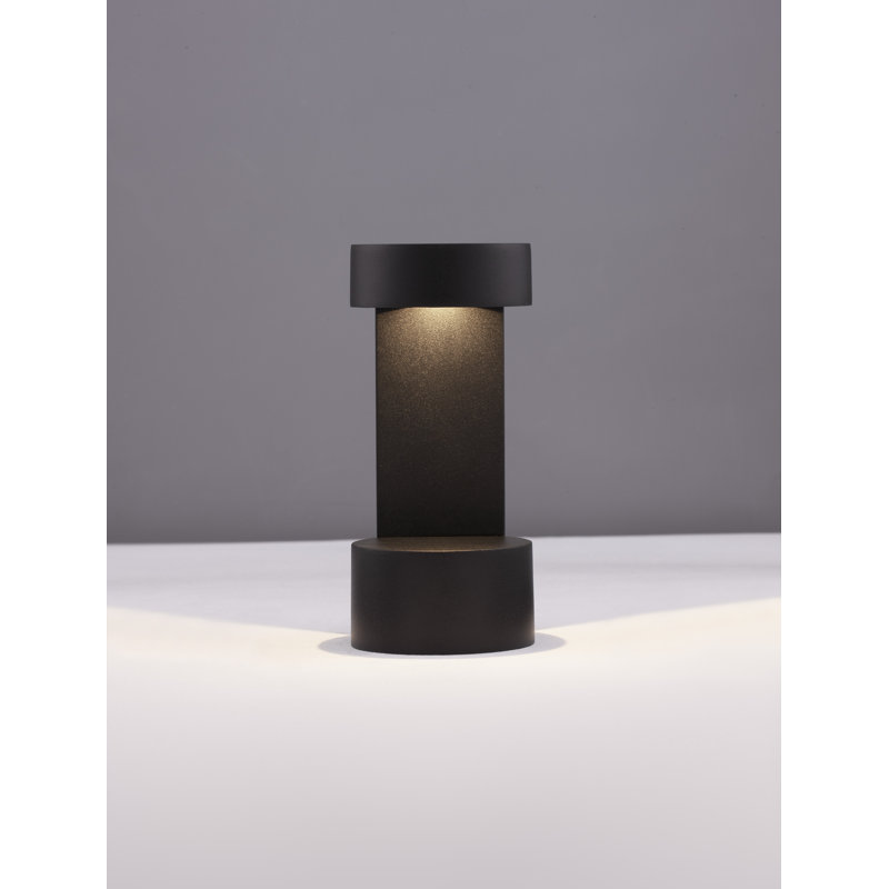 Black Integrated LED Metal Bollard Light