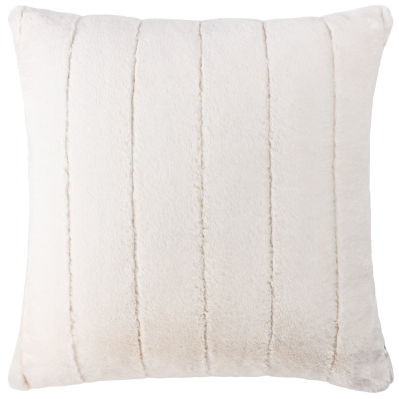 Empress Striped Square Throw Cushion, Cream, 55cm H x 55cm W x 10cm D