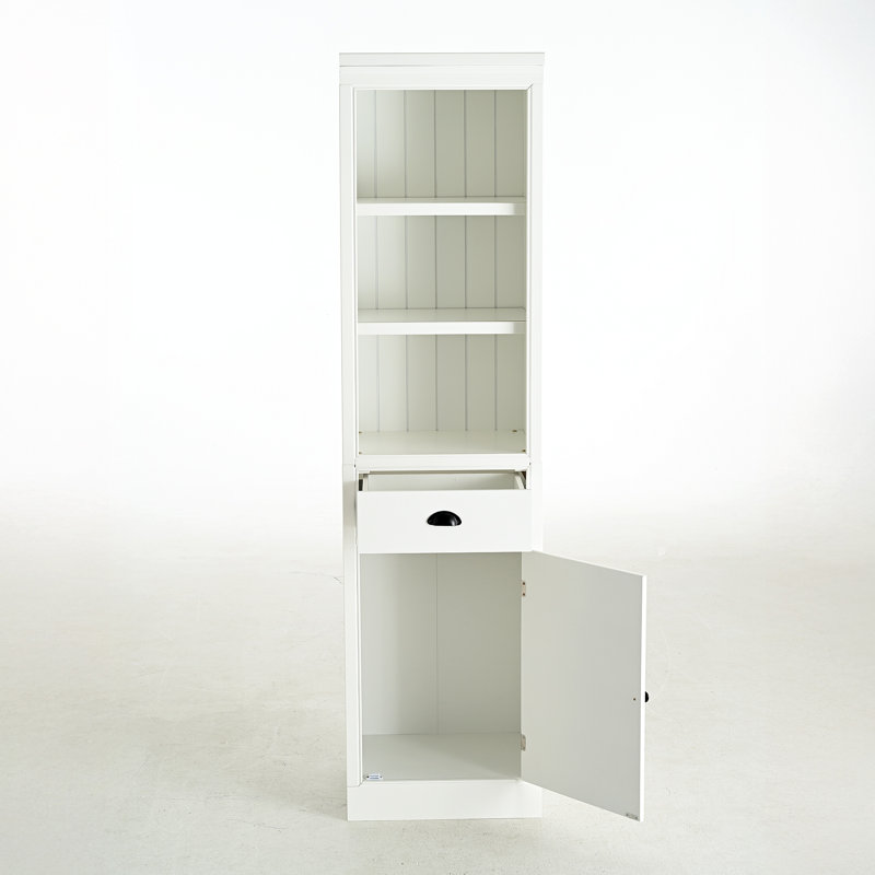 Bibliothèque de présentation autoportante de 75 po, bibliothèque de ferme avec rangement et armoire, garde-manger en bois de petite taille