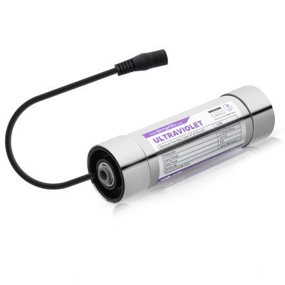 Filtre à eau UV iSpring UVF8 à DEL, ensemble supplémentaire pour les systèmes de filtration d'eau sous évier, sans mercure, acier inoxydable