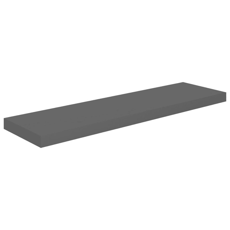 Artamas Floating Shelf, 3.8cm H x 23.5cm W x 90cm D, High Gloss Grey