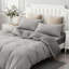 Ensemble de housse de couette en tricot de jersey de coton rayé bleu-gris très grand-121119415-105510096