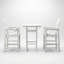 Ensembles de bar de patio blanc durable, bistro Hdpe toutes saisons pour recevoir