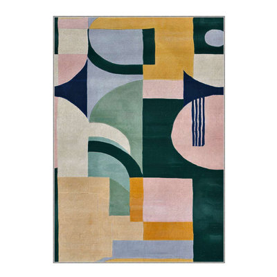 Soft Non-Slip Area Rug, 50 x 60 cm (1.6 x 2.0 ft), 60% Cotton & 40% Polyester | Machine Woven, Digital Print, No Pile, 0.3 in Thick | Washable at 86°F, Perfect for Living Room & Bedroom Decor