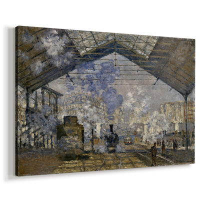 The Gare Saint-Lazare-Claude Monet-Gallery Wrapped Canvas-1877