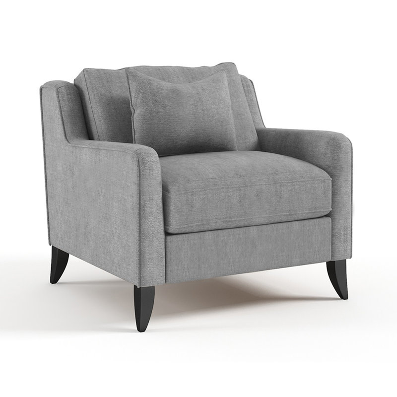 Diamond Upholstered Armchair, Grey