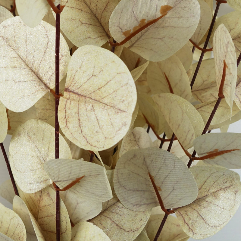 Pack of 6 Artificial Eucalyptus Foliage, 80 cm x 20 cm, White