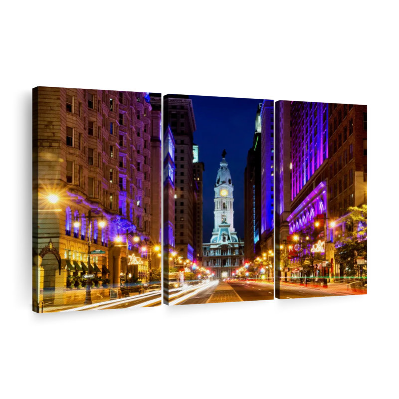 City Hall Philadelphia, reproduction sur toile, H 36 po x l 57 po x P 1,25 po