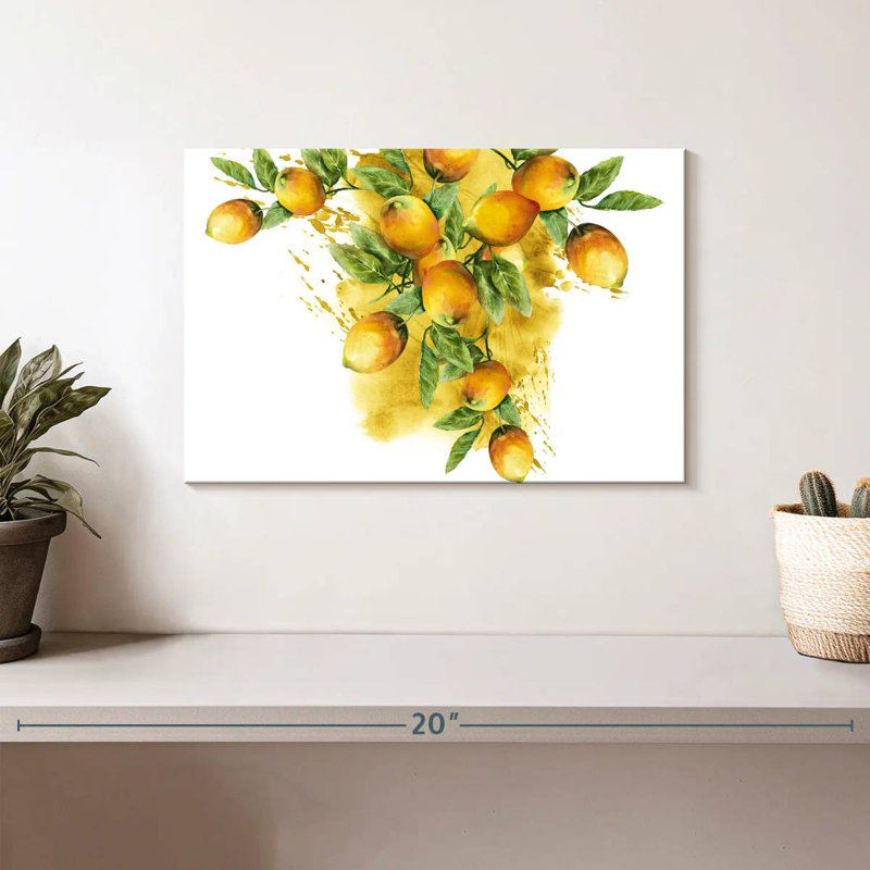 Yarlin aquarelle citrons dorés, H 8 po x l 12 po
