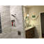 Tiffany Blue Straight Edge Engineered Stone/Glass/Seashell Mosaic Wall Tile