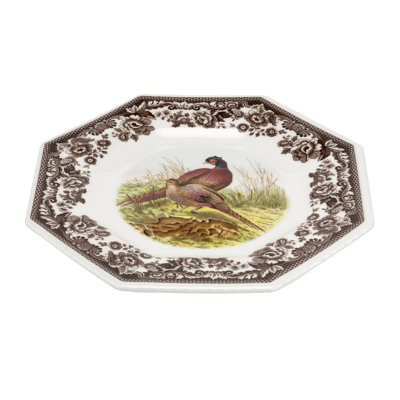 Assiette octogonale 9,5 po Spode Woodland
