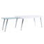 Table basse blanche et chrome