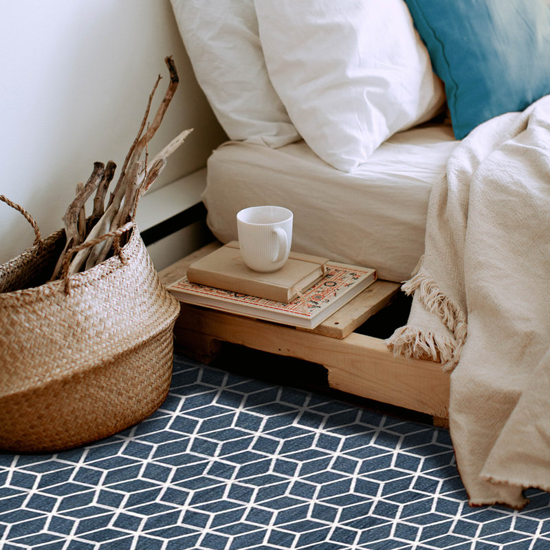 Kilim bleu de Marrakech 5 pi 1 po x 7 pi 8 po