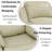 2-seater Beige Recycled Leather Reclining Sofa