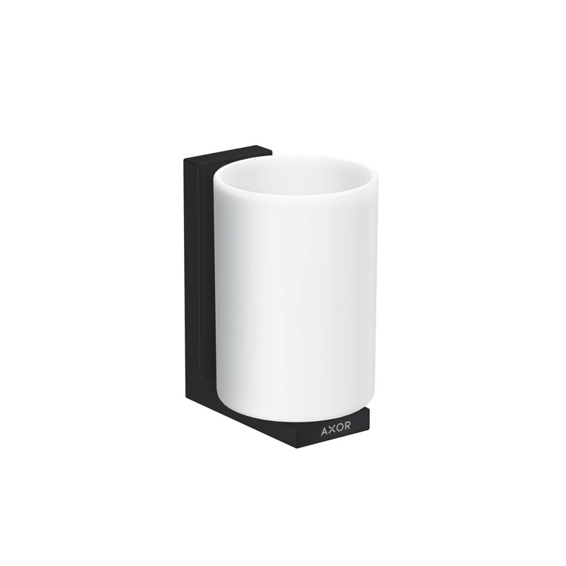Universal Rectangular Toothbrush Holder, Matte Black
