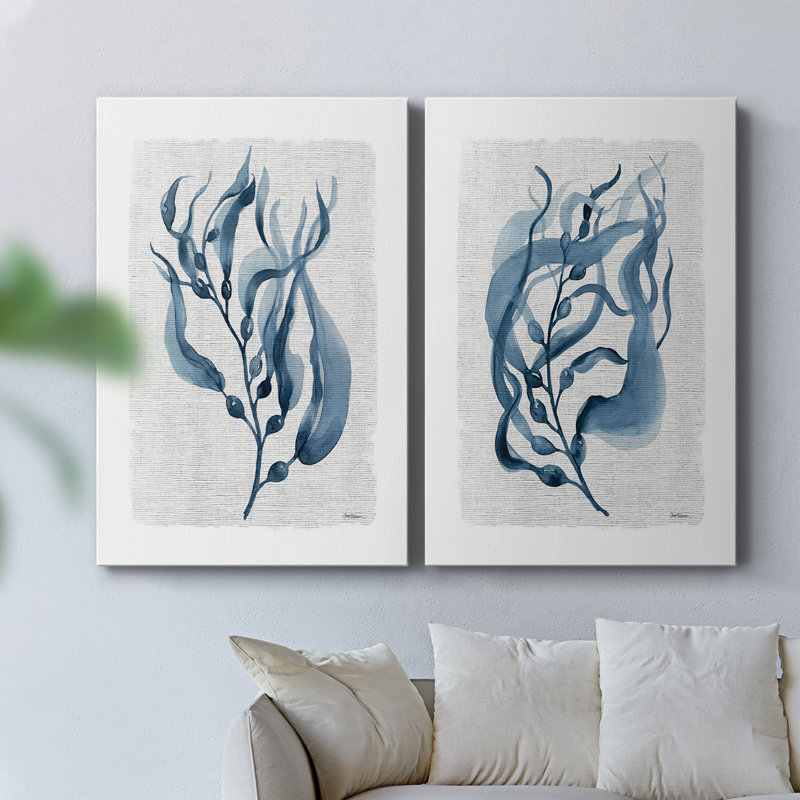 Toile tendue bleu marine I-Premium Gallery - prêt à être accroché, H 18 po x l 24 po