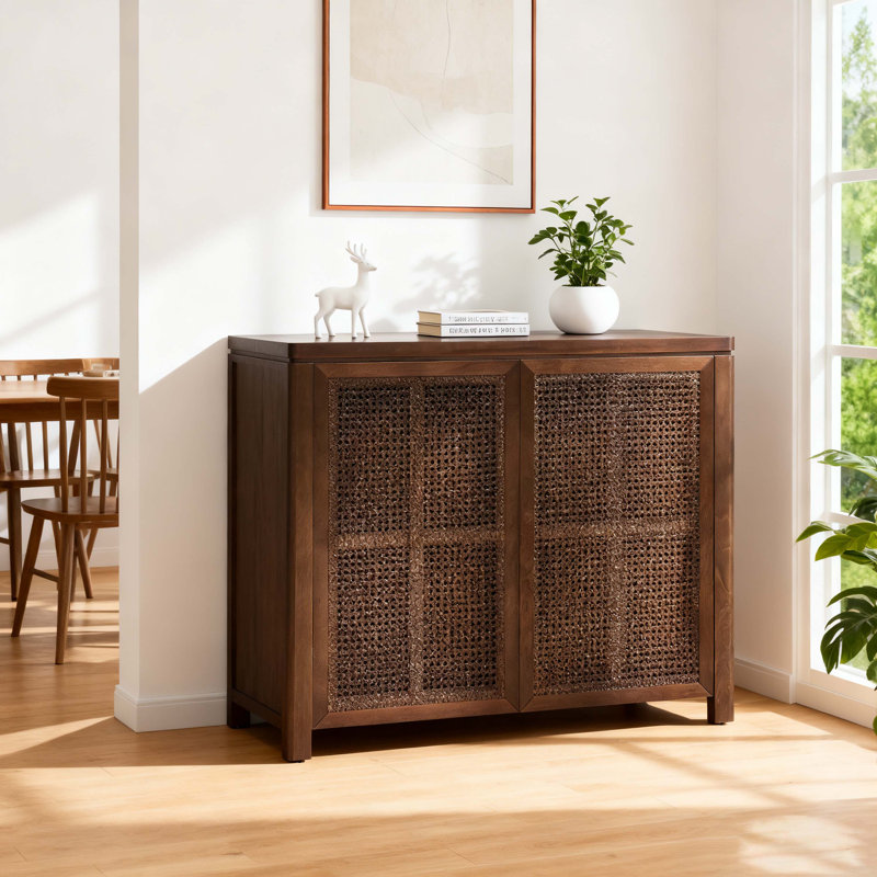 Buffet 39,4 po Mid-Century Modern, Noyer