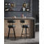 Swivel Upholstered Counter Stool with Metal Frame