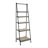 Hanson Black Wood 5 Shelf Storage Shelving Unit, 24" x 17" x 72"