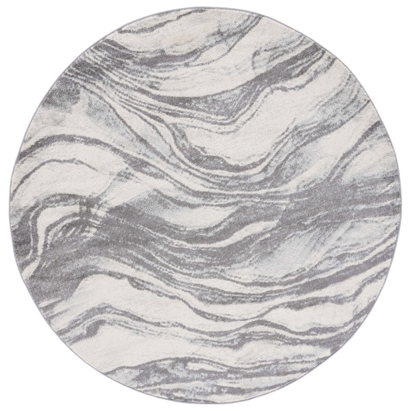 Shelvey Performance Abstract Rug, Round 6'7"