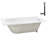 60" x 32" Acrylic Soaking Drop-In Bathtub, Drain Included-97544700