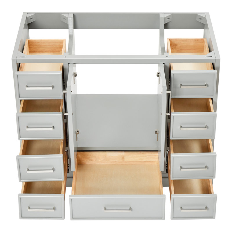 Base de meuble-lavabo simple 42,75 po Peightyn, Gris