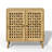 Zofia Vintage Storage Cabinet With 2 Basket Weave Wooden Doors