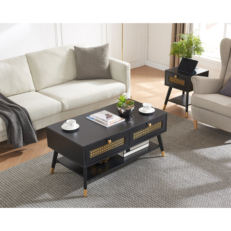 Hedva Single Coffee Table, Black