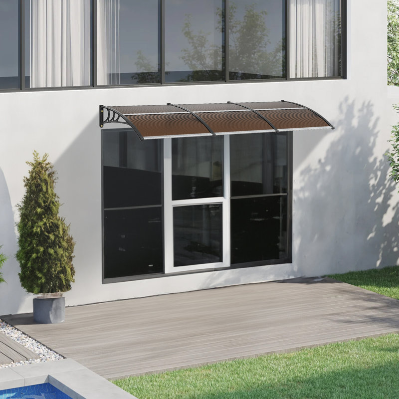 VEVOR 96.3cm D Retractable Door / Window Awning, Brown, 27.4cm H x 297.4cm W x 96.3cm D