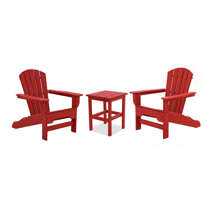 Willene 2 - Person Patio Conversation Set, Bright Red