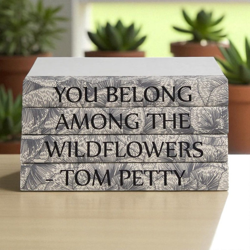Ensemble de 4 livres décoratifs wildflowers tom petty