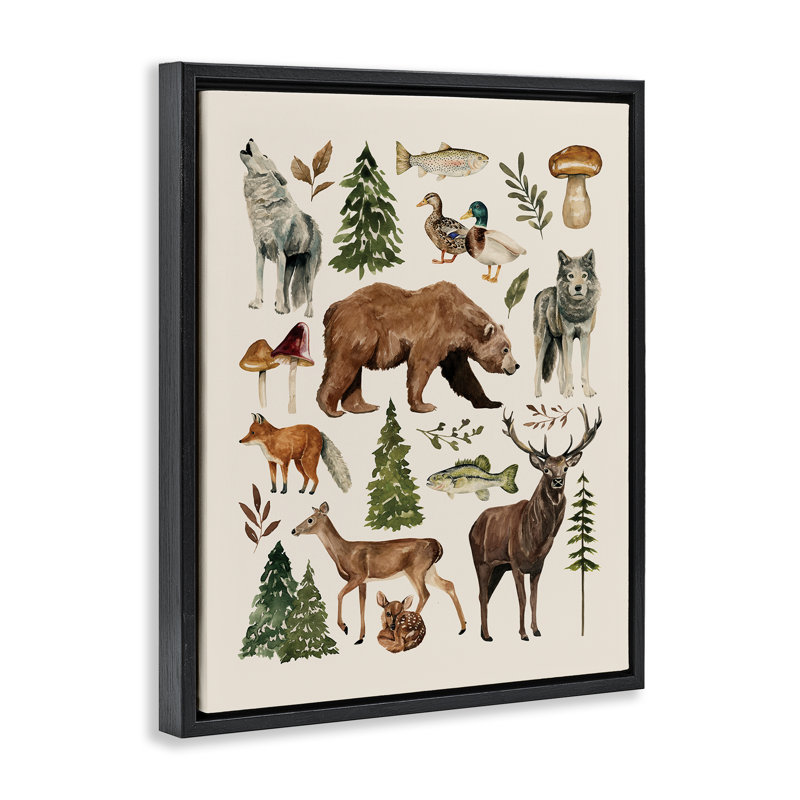 Cadre flottant The Wild Wood, H 31 po x l 25 po, Cadre flottant noir de jais
