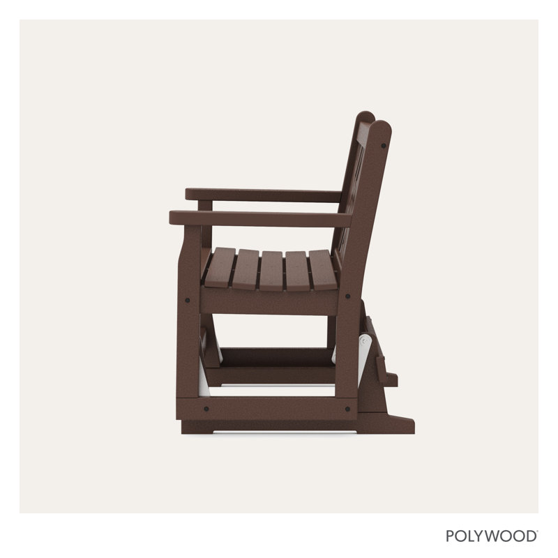 Fauteuil oscillant 48 po POLYWOOD Chippendale, Acajou