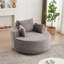 Chaise pivotante en mousse de velours côtelé de 55 po de largeur L, fauteuil moelleux moderne, chaise pivotante à 360 degrés pour le salon, la chambre à coucher, le salon et la salle de projection-283530084-531973638