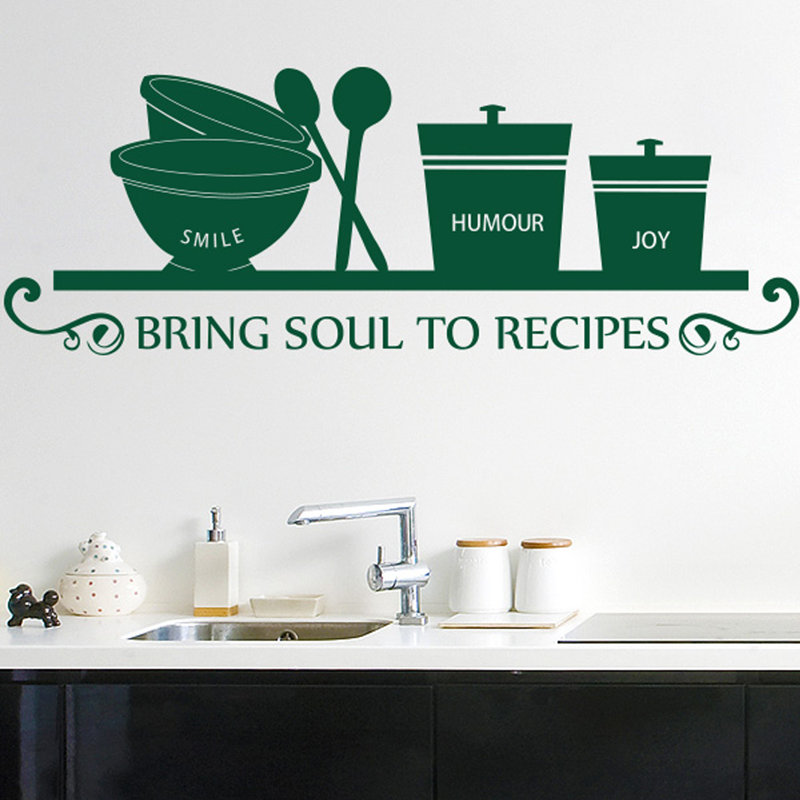 Food & Beverage Wall Decal, Medium, Dark Green
