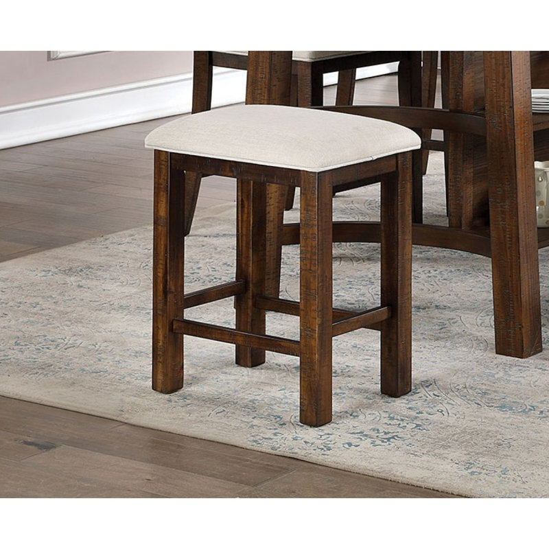 Ensemble de 2 tabourets à hauteur de comptoir avec coussin en tissu et dossier à lattes pour la salle à manger