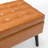 43.3" W X 17.7" Bedroom Bench With Storage: Brown Leather And Thickened Board Storage For Entryway: 43.3"X17.7" Leather, Versatile Use