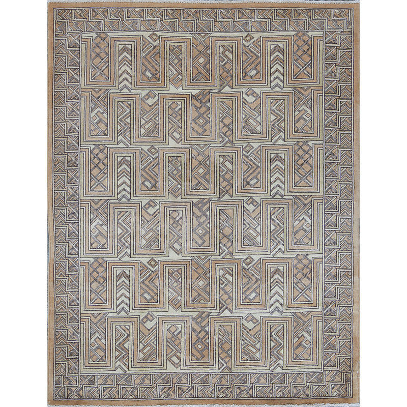 Hand-Knotted High-Quality Gray Area Rug
